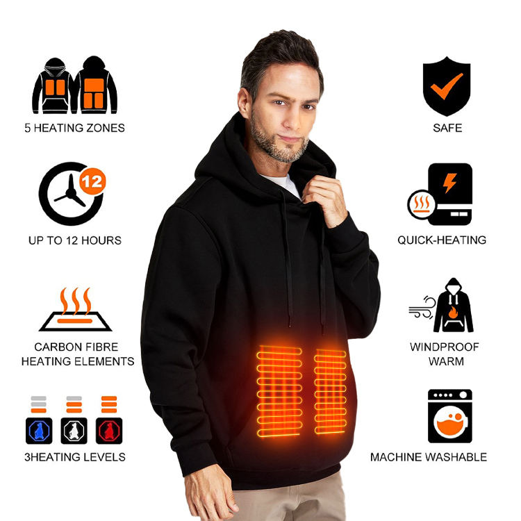 High Quality Fashion Heated Fleece Hoodie