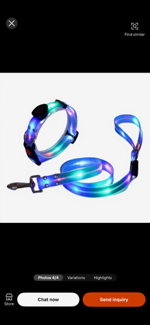 Halo-Dog LED Collar and Leash