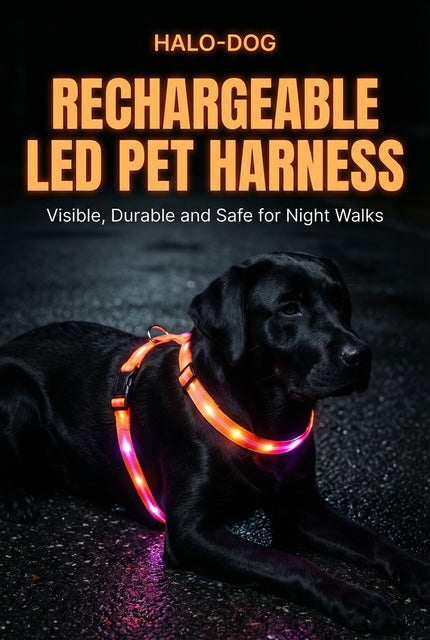 Halo-dog led rechargeable leash & Harness combined.