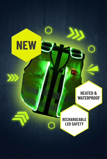 Halo-Const LED rechargeable heated Safety Vest