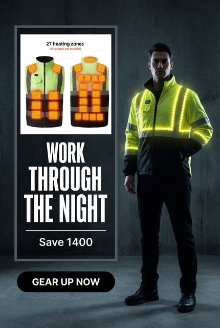 Halo-Const Rechargeable Heated Reflective Safety Jacket