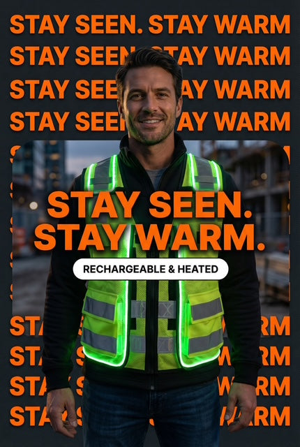 Halo-Const LED rechargeable heated Safety Vest
