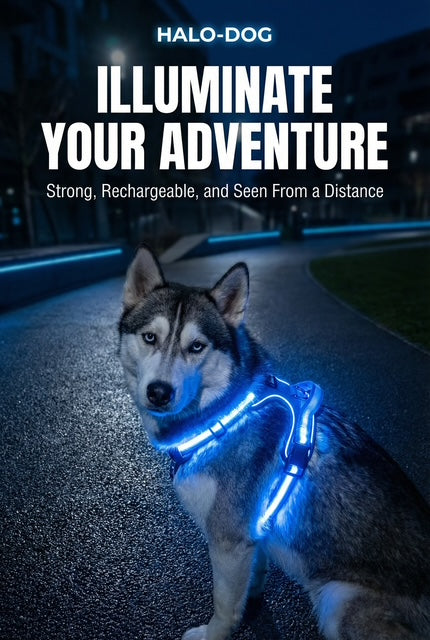Halo-dog led rechargeable leash & Harness combined.