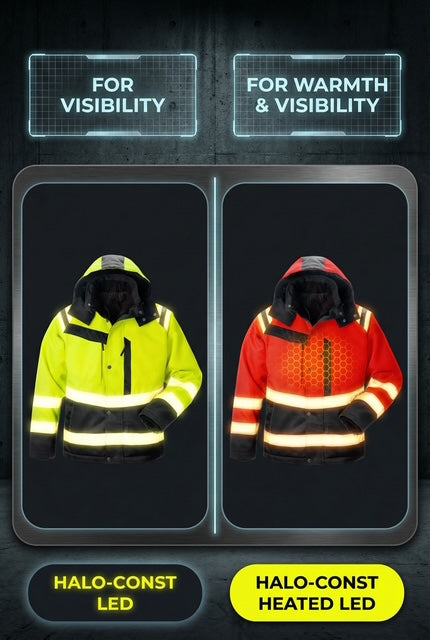 Halo-Const Rechargeable Heated Reflective Safety Jacket