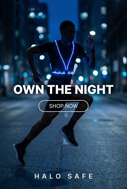 Halo-run LED Rechargeable pull-over Straps
