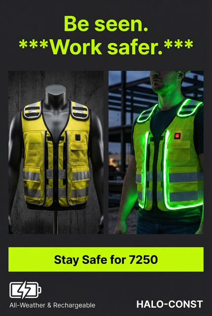 Halo-Const LED rechargeable heated Safety Vest