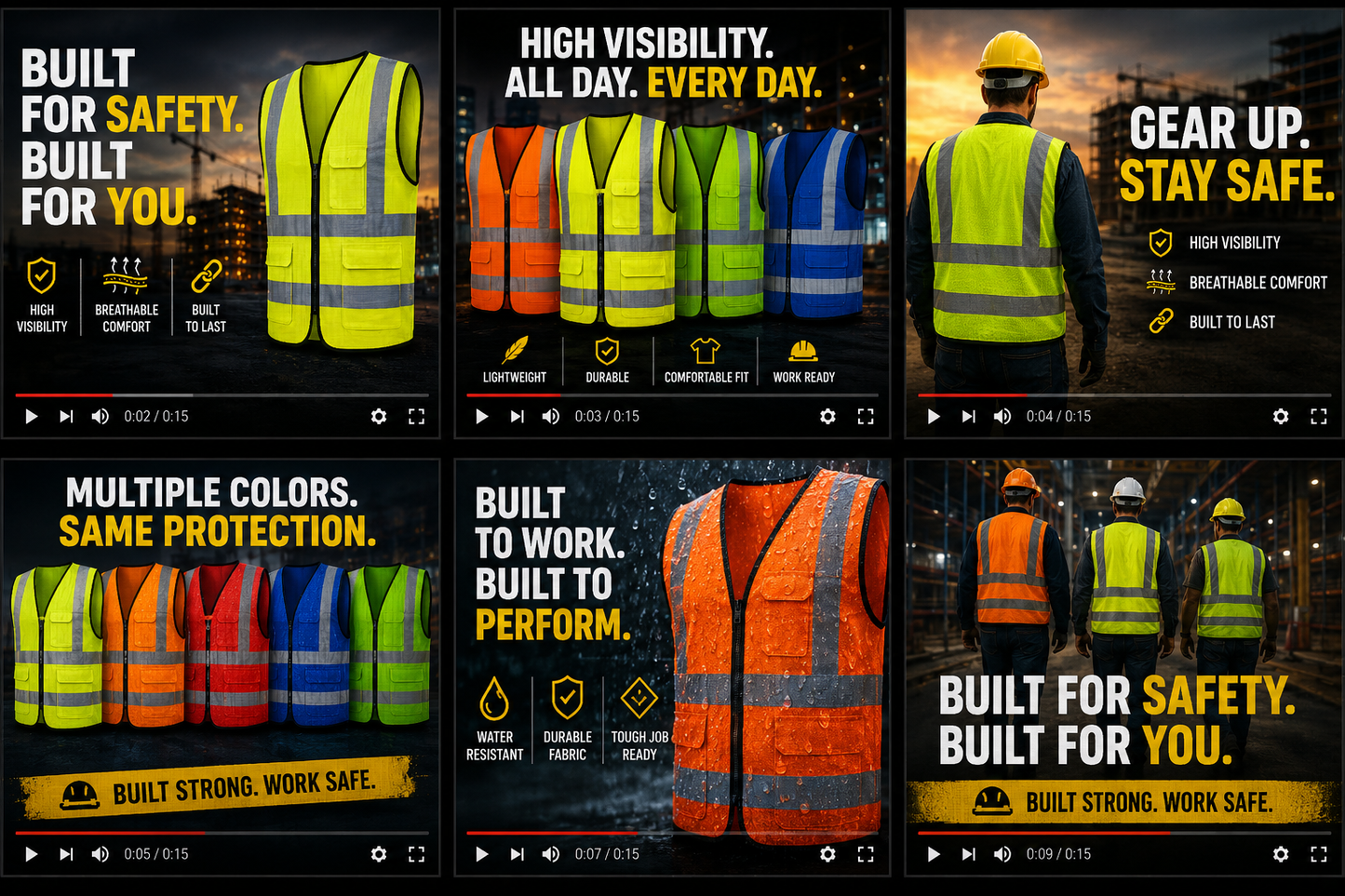 led Smart Light Safety Workwear