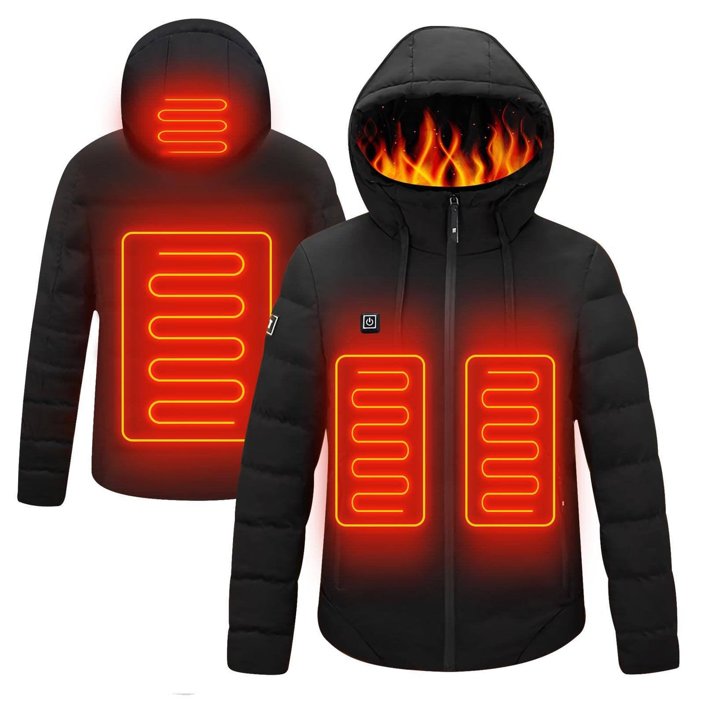 Halo-heat rechargeable jacket or vest.