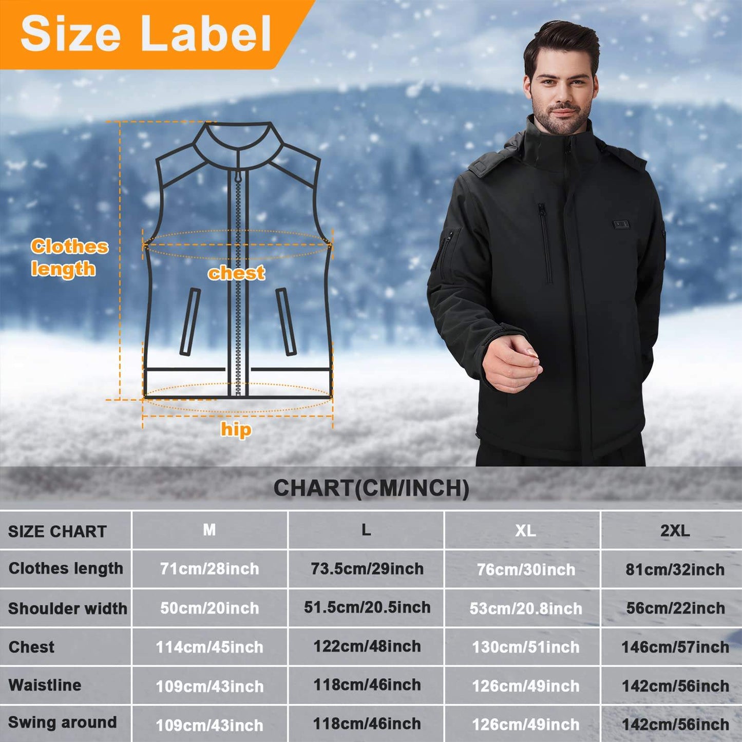 Halo-heat rechargeable jacket or vest.
