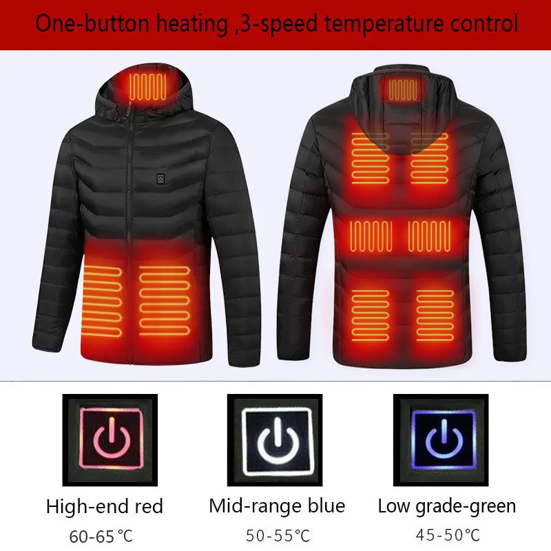 Heated Jacket Waterproof Down Puffer Coat&nbsp;
