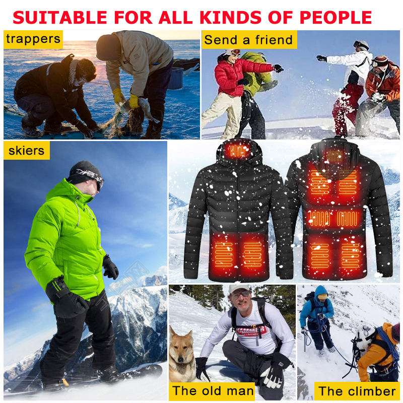 Heated Jacket Waterproof Down Puffer Coat&nbsp;