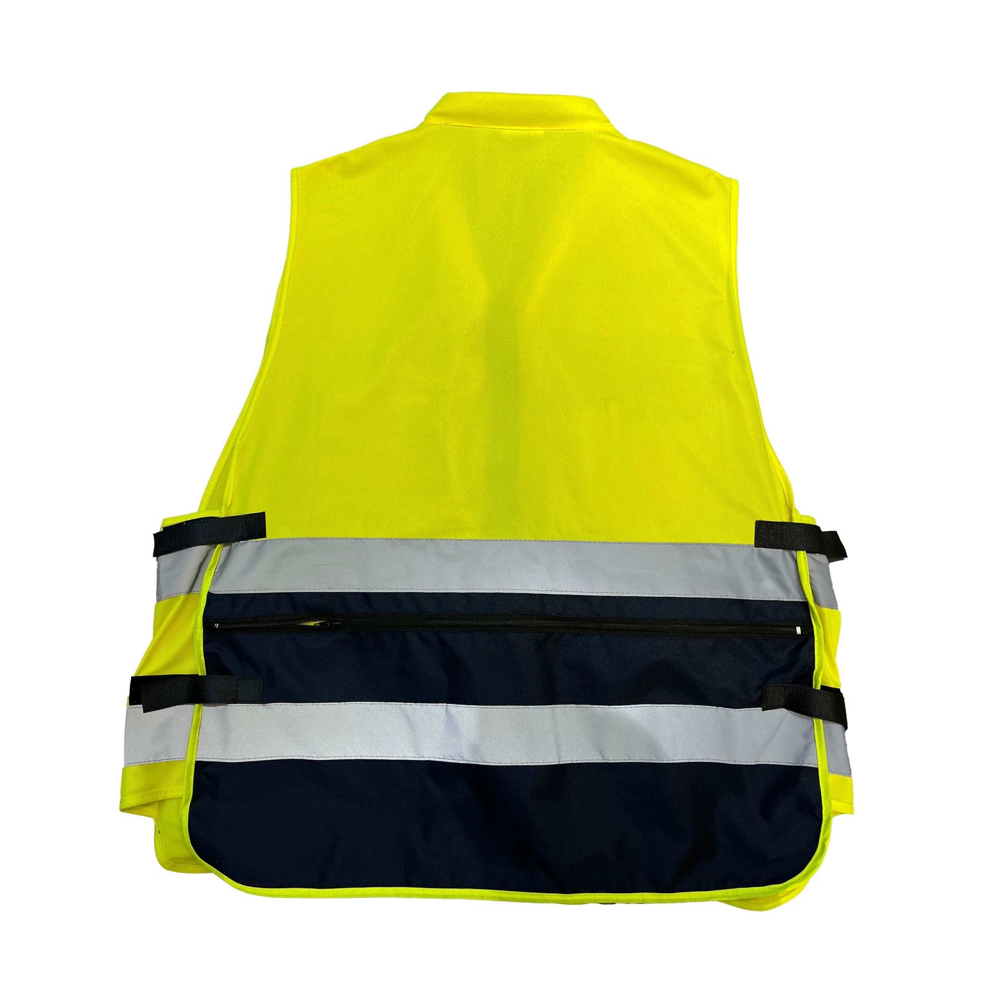 CLASS 2 Hi Viz Safety Jacket Engineering Construction Workwear Safety Multi Pocket High Reflective Vest with Zipper
