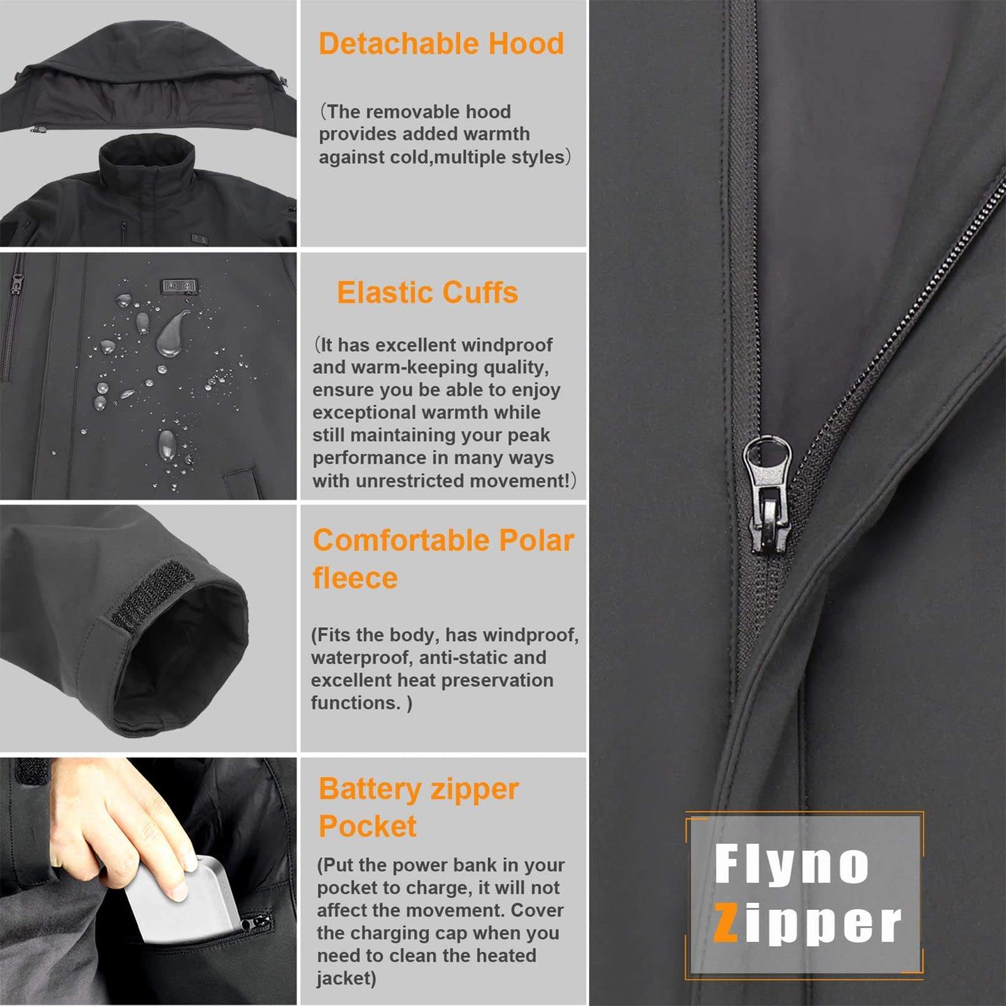 Halo-heat rechargeable jacket or vest.