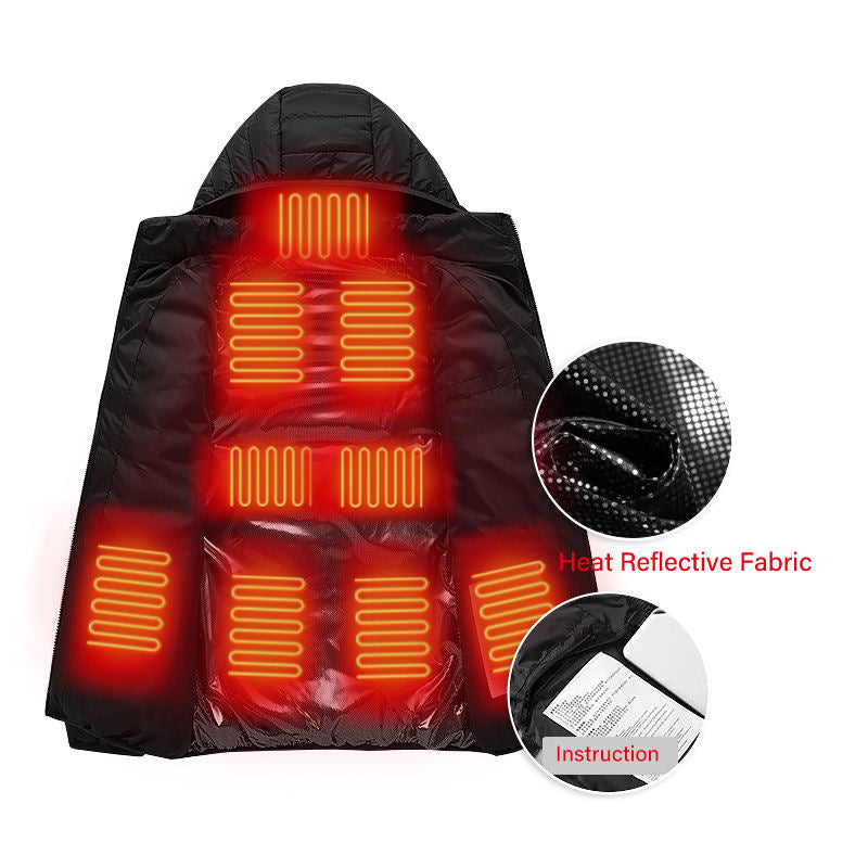 Heated Jacket Waterproof Down Puffer Coat&nbsp;