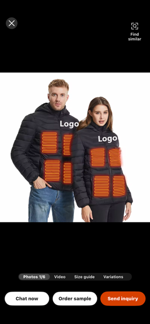 Halo-heat rechargeable jacket or vest.