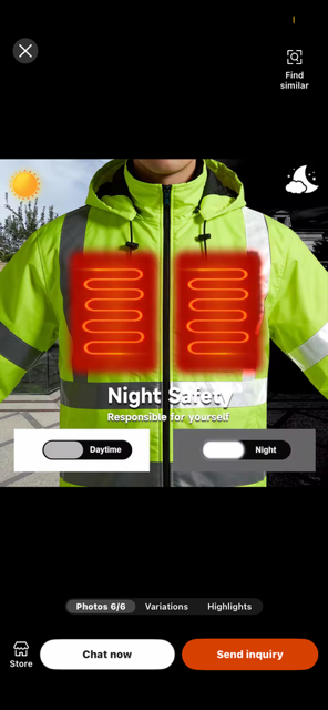 Halo-Const Rechargeable Heated Reflective Safety Jacket