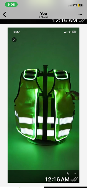 Halo-Const LED rechargeable heated Safety Vest