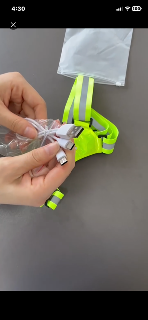 Halo-run LED Rechargeable pull-over Straps