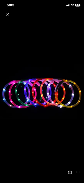 Halo-cat LED rechargeable collars
