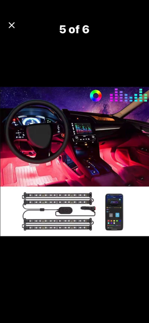 Visible at night LED Interior car light system.