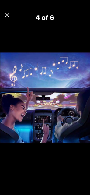 Visible at night LED Interior car light system.