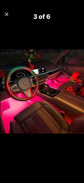 Visible at night LED Interior car light system.
