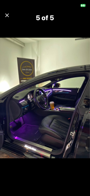Visible at night LED Interior car light system.