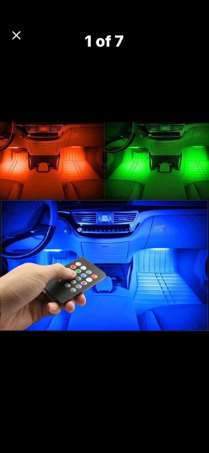 Visible at night LED Interior car light system.
