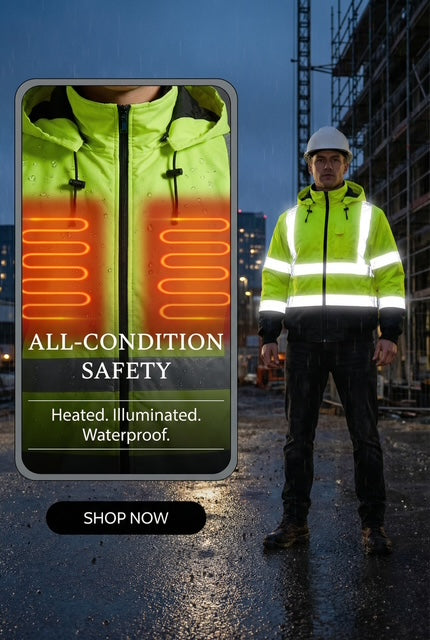 Halo-Const Rechargeable Heated Reflective Safety Jacket