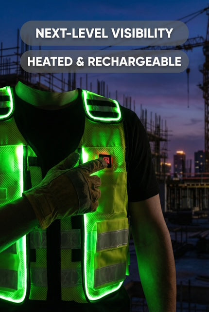Halo-Const LED rechargeable heated Safety Vest