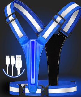 Halo-run LED Rechargeable pull-over Straps