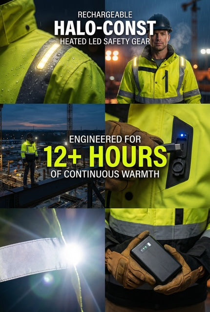 Halo-Const LED rechargeable heated Safety Vest