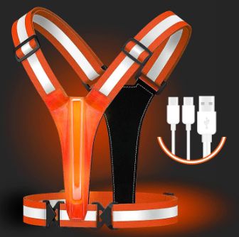 Halo-run LED Rechargeable pull-over Straps